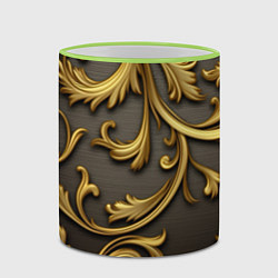 Кружка 3D Gold abstract, цвет: 3D-светло-зеленый кант — фото 2