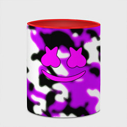 Кружка 3D Marshmello camo, цвет: 3D-белый + красный — фото 2