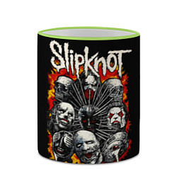 Кружка 3D Slipknot метал-группа, цвет: 3D-светло-зеленый кант — фото 2