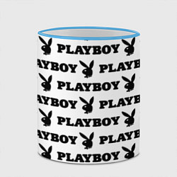 Кружка 3D Playboy rabbit, цвет: 3D-небесно-голубой кант — фото 2