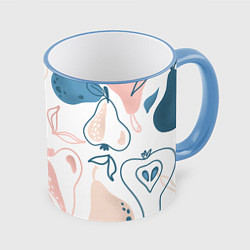 Кружка цветная Силуэты груш