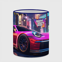Кружка 3D GTA 6 auto, цвет: 3D-синий кант — фото 2