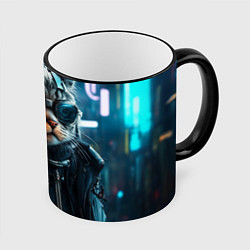 Кружка цветная Крутой кот от ai