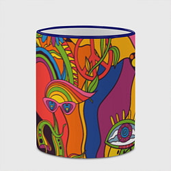 Кружка 3D Психоделика и третий глаз, цвет: 3D-синий кант — фото 2