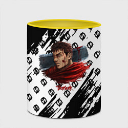 Кружка 3D Berserk anime black pattern, цвет: 3D-белый + желтый — фото 2