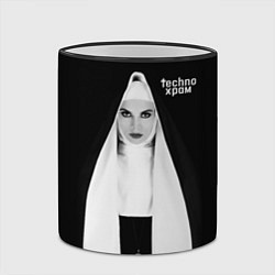 Кружка 3D Techno храм строгая монашка, цвет: 3D-черный кант — фото 2