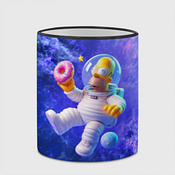 Кружка 3D Homer Simpson is a brave astronaut, цвет: 3D-черный кант — фото 2