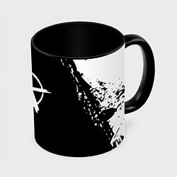 Кружка цветная Анархия белая краска