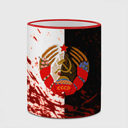 Кружка 3D СССР гранжевые краски прошлого, цвет: 3D-красный кант — фото 2