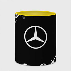 Кружка 3D Mercedes benz краски спорт, цвет: 3D-белый + желтый — фото 2