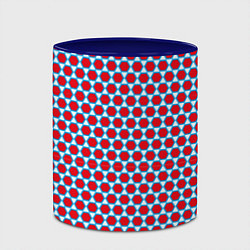 Кружка 3D Вишнёвый многогранник, цвет: 3D-белый + синий — фото 2