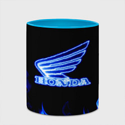 Кружка 3D Honda neon, цвет: 3D-белый + небесно-голубой — фото 2