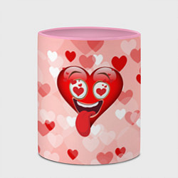 Кружка 3D Влюбленное сердечко, цвет: 3D-белый + розовый — фото 2