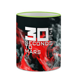 Кружка 3D Seconds to mars fire, цвет: 3D-светло-зеленый кант — фото 2