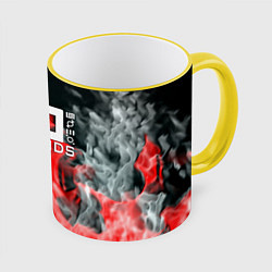 Кружка цветная Seconds to mars fire