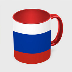 Кружка 3D Россия - патриот, цвет: 3D-белый + красный