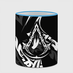 Кружка 3D Assassins Creed: Mirage - каллиграфия, цвет: 3D-небесно-голубой кант — фото 2