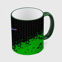 Кружка 3D Nintendo 64 броня, цвет: 3D-зеленый кант