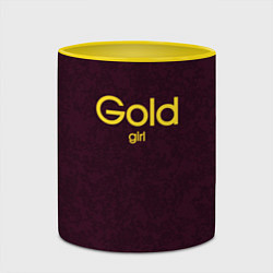 Кружка 3D Gold girl, цвет: 3D-белый + желтый — фото 2