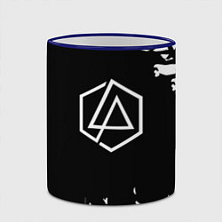 Кружка 3D Linkin park краски текстура рок, цвет: 3D-синий кант — фото 2