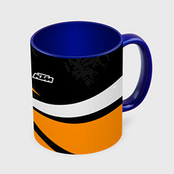 Кружка 3D КТМ - оранжевые вставки, цвет: 3D-белый + синий