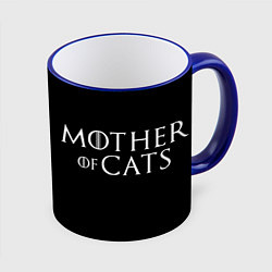 Кружка 3D Мама котов - герб, цвет: 3D-синий кант