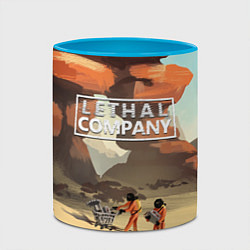 Кружка 3D Lethal Company: Art, цвет: 3D-белый + небесно-голубой — фото 2