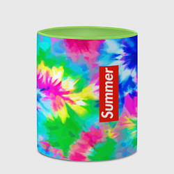 Кружка 3D Color abstraction - summer, цвет: 3D-белый + светло-зеленый — фото 2
