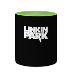 Кружка 3D Linkin park краска белая, цвет: 3D-белый + светло-зеленый — фото 2