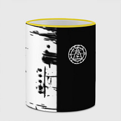 Кружка 3D Silent hill краски текстура гейм, цвет: 3D-желтый кант — фото 2