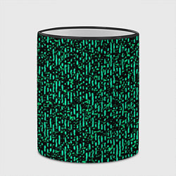 Кружка 3D Абстрактный полосатый зелёный, цвет: 3D-черный кант — фото 2