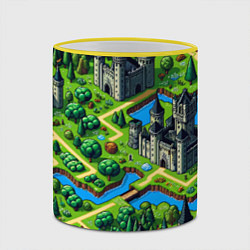 Кружка 3D Heroes of Might and Magic - pixel map, цвет: 3D-желтый кант — фото 2