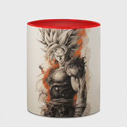 Кружка 3D Super Saiyan Goku, цвет: 3D-белый + красный — фото 2