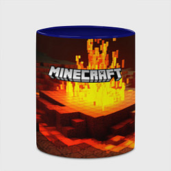 Кружка 3D Огненный minecraft, цвет: 3D-белый + синий — фото 2