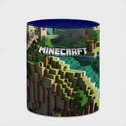 Кружка 3D Minecraft logo летняя карта, цвет: 3D-белый + синий — фото 2