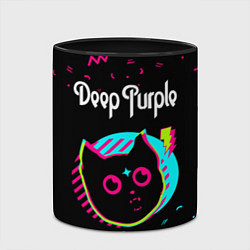 Кружка 3D Deep Purple - rock star cat, цвет: 3D-белый + черный — фото 2