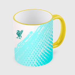 Кружка 3D Liverpool logo texture fc, цвет: 3D-желтый кант