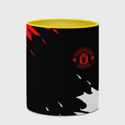 Кружка 3D Manchester United flame fc, цвет: 3D-белый + желтый — фото 2