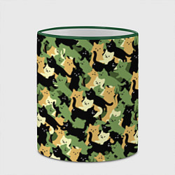 Кружка 3D Котофляж, цвет: 3D-зеленый кант — фото 2