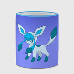 Кружка 3D Glaceon Pokemon, цвет: 3D-небесно-голубой кант — фото 2