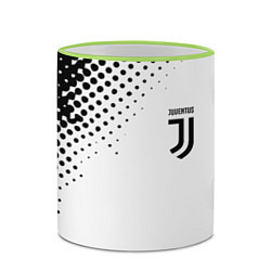 Кружка 3D Juventus sport black geometry, цвет: 3D-светло-зеленый кант — фото 2