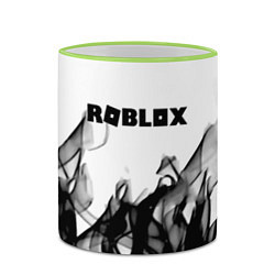 Кружка 3D Roblox flame текстура, цвет: 3D-светло-зеленый кант — фото 2