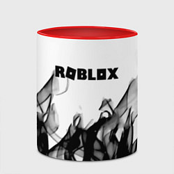 Кружка 3D Roblox flame текстура, цвет: 3D-белый + красный — фото 2