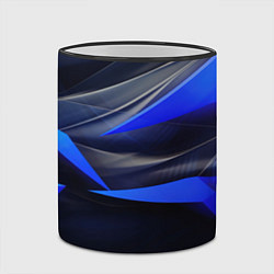 Кружка 3D Black and blue abstract background sport style, цвет: 3D-черный кант — фото 2