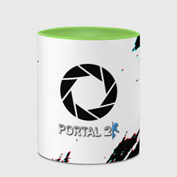 Кружка 3D Portal 2 краски валв, цвет: 3D-белый + светло-зеленый — фото 2