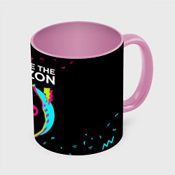 Кружка 3D Bring Me the Horizon - rock star cat, цвет: 3D-белый + розовый