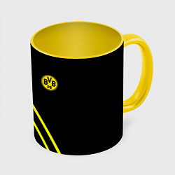 Кружка 3D Borussia sport line uniform, цвет: 3D-белый + желтый