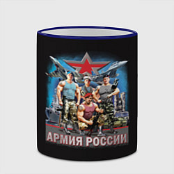 Кружка 3D Бойцы армии России, цвет: 3D-синий кант — фото 2