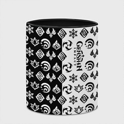 Кружка 3D Genshin Impact - black and white, цвет: 3D-белый + черный — фото 2