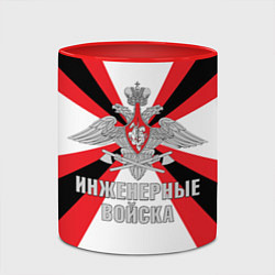 Кружка 3D Инженерные войска РФ, цвет: 3D-белый + красный — фото 2